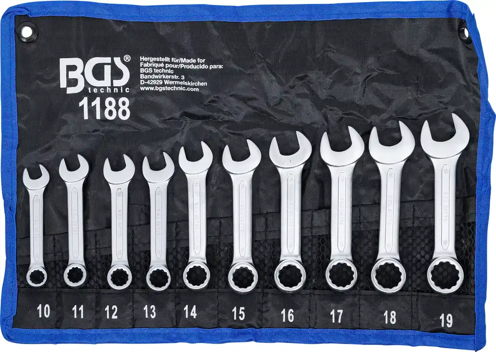 Neue Ware Maul-Ringschlüssel-Satz extra kurz 10-19 mm, 10-tlg.