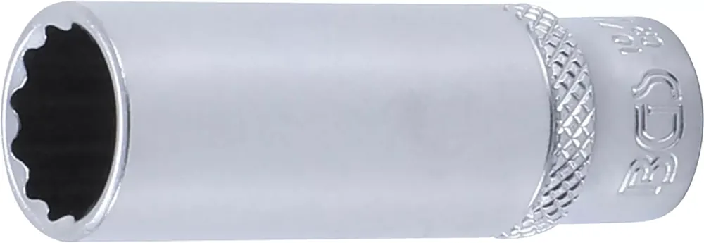 BGS Steckschlüssel-Einsatz Zwölfkant, tief 12 mm – 1/4 Zoll Innenvierkant Mega-Angebot