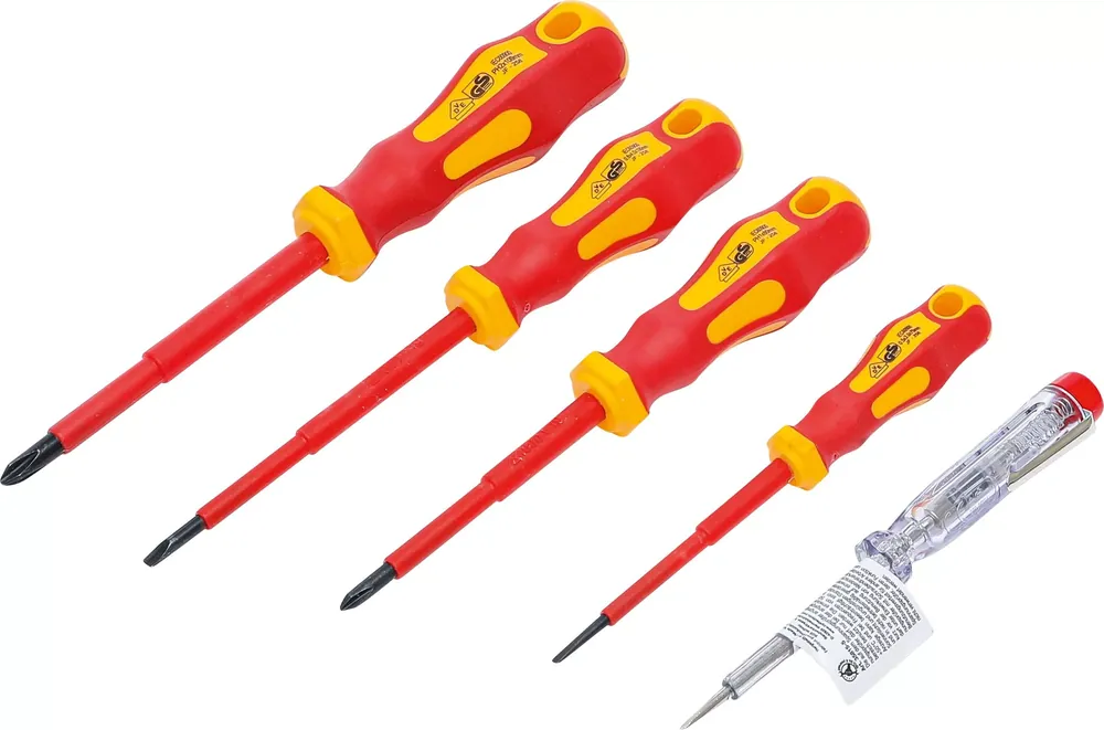 VDE-Elektriker-Schraubendreher-Satz 5-tlg. Schlitz/Kreuzschlitz Abverkauf