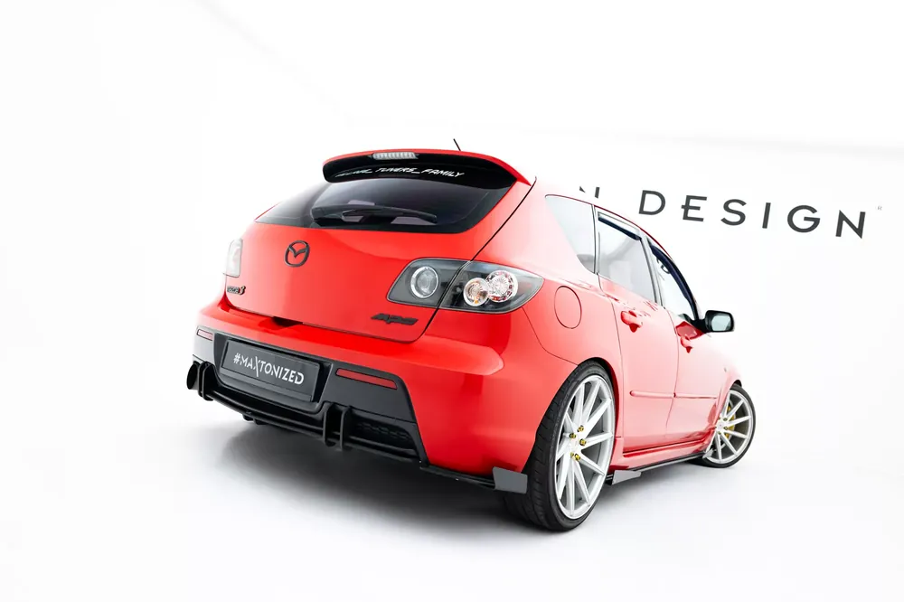Street Pro Heck Ansatz Diffusor + Flaps passend für Mazda 3 MPS Mk1 Heißes Angebot