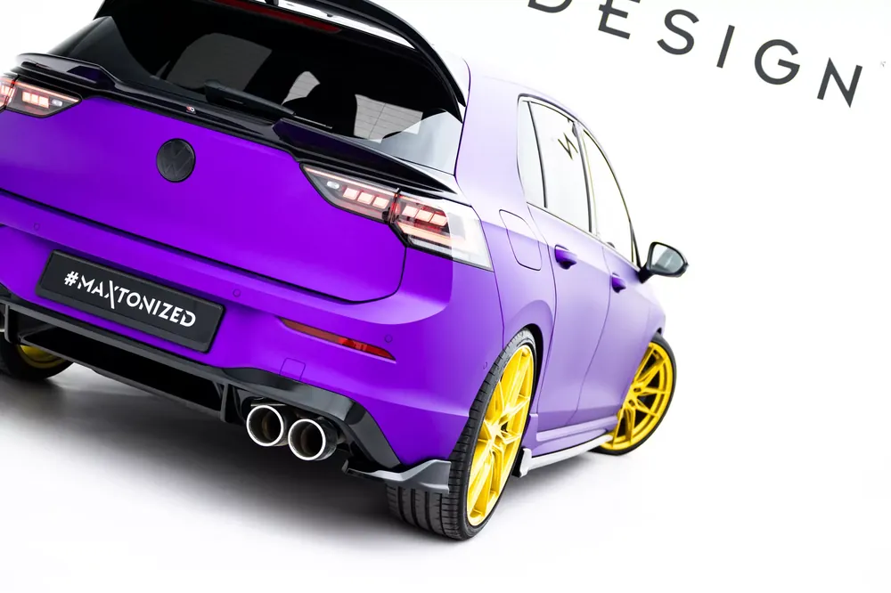 Wochenendangebot Heck Ansatz Flaps Diffusor V.7 passend für VW Golf R Mk8 / Mk8 Facelift