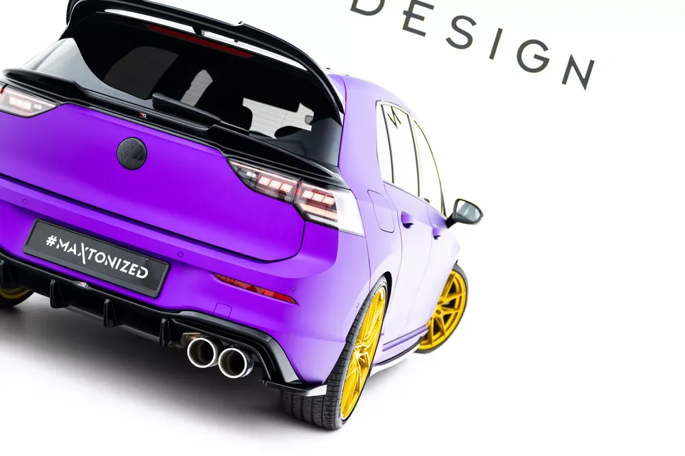 Schnäppchen Heck Ansatz Flaps Diffusor V.6 passend für VW Golf R Mk8 Facelift