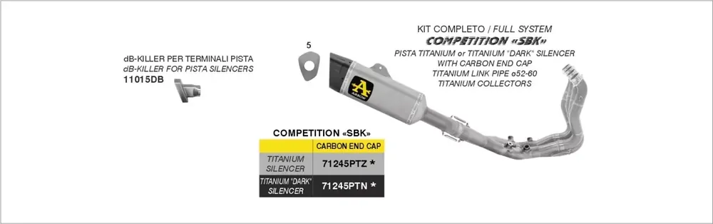ARROW Competition SBK Pista Volltitan passend für BMW S 1000 RR 19-24 Direkt Vom Hersteller