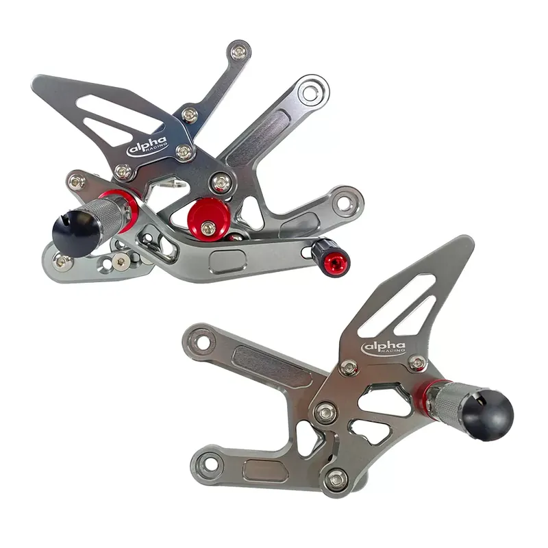 TRACK Fußrastenanlage titanfarben passend für Yamaha YZF-R6 RJ11 RJ15 RJ27 Preiswert
