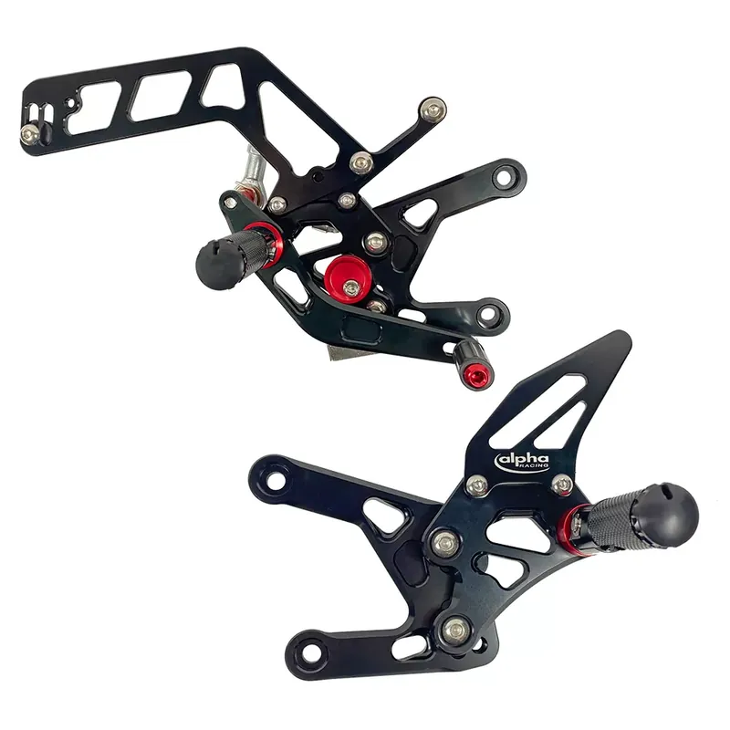 TRACK Fußrastenanlage schwarz passend für Yamaha MT10 RN45 RN78 mit ABE Billig