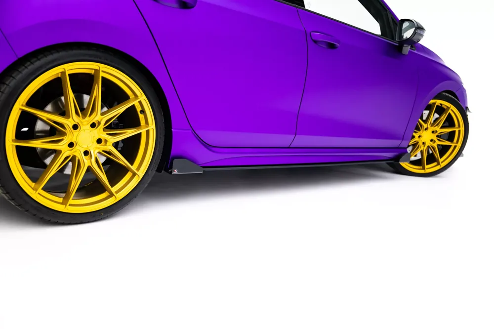 Online Kaufen Street Pro Seitenschweller Ansatz + Flaps passend für VW Golf R Mk8 / Mk8 Facelift
