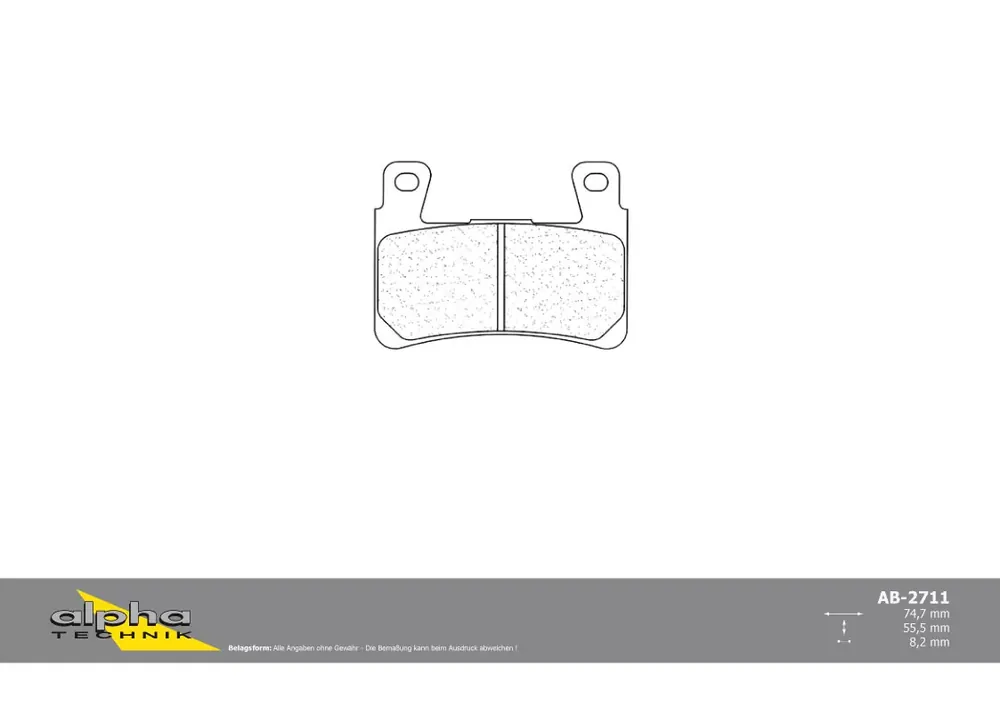 Expressversand alpha Technik Bremsbelag Racing ohne ABE passend für Harley Davidson, Honda, Kawasaki