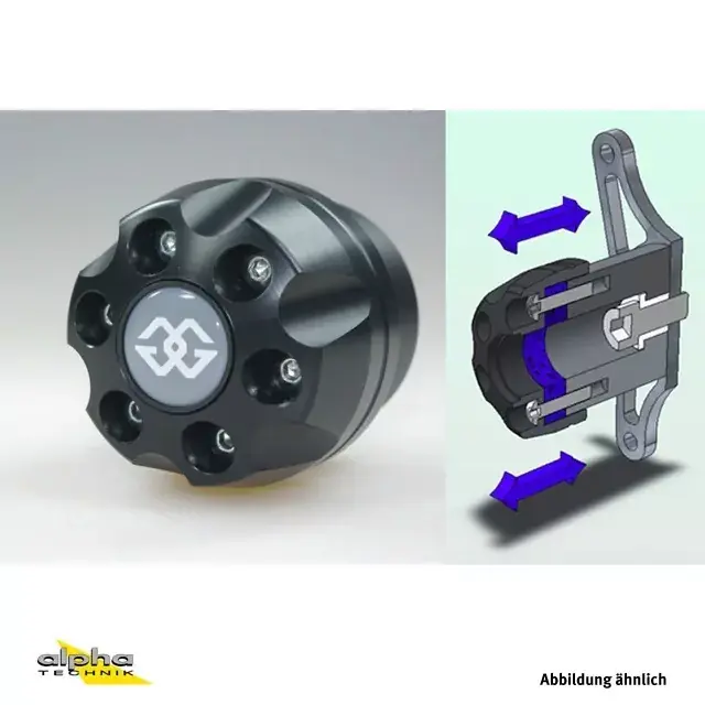 Gilles Sturzpads passend für Honda CBR600 PC35 schwarz Letzte Chance