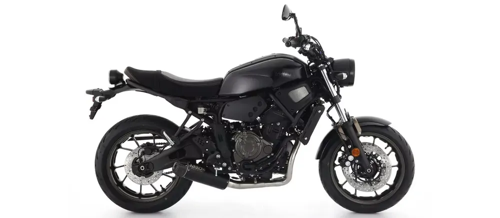Solange Der Vorrat Reicht Arrow Rebel Endschalldämpfer Edelstahl Schwarz passend für Yamaha XSR 700 21-