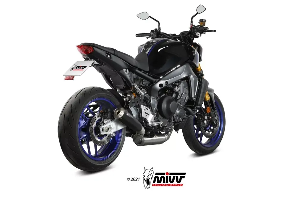 MIVV Komplettanlage X-M1 Edelstahl Schwarz Carbon passend für Yamaha MT-09/FZ-09 21-23 Neuheit