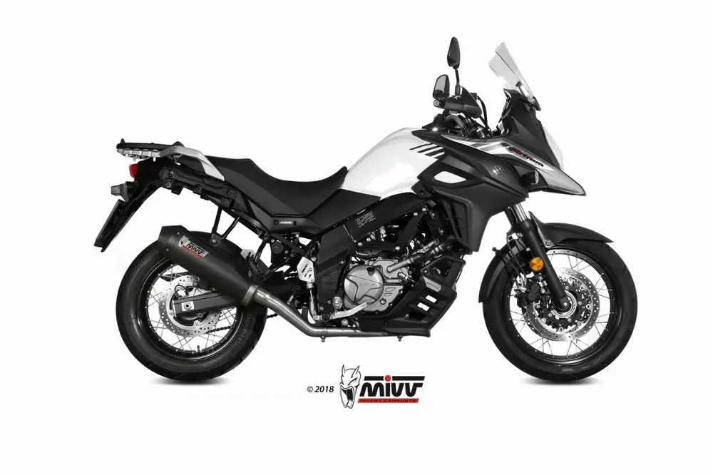 MIVV Oval Carbon Endschalldämpfer passend für Suzuki DL V-Strom 650 (2017–2023) Versand Am Gleichen Tag