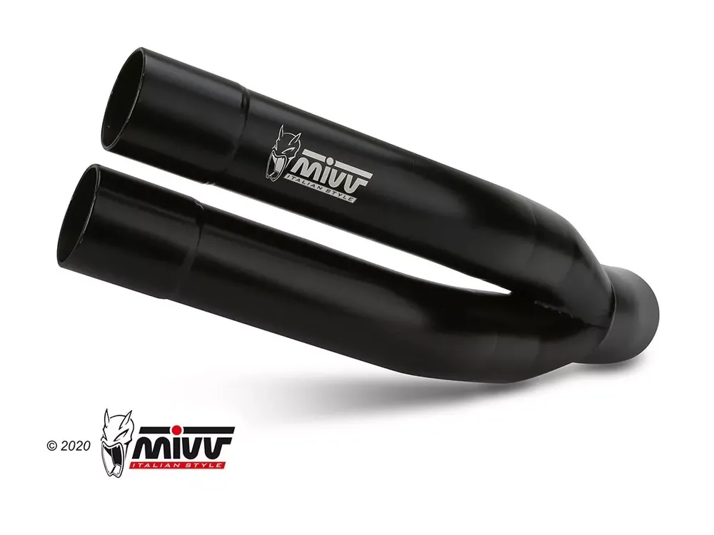 MIVV DOUBLE GUN Steel Black Endschalldämpfer passend für Yamaha MT-03 (2016-) Mega-Angebot
