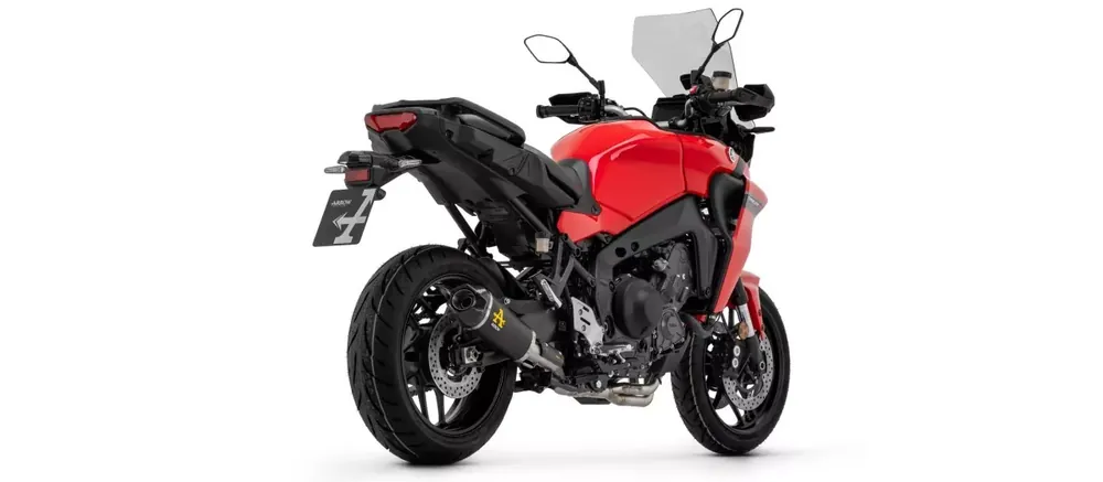Arrow Works Edelstahl schwarz Endschalldämpfer passend für Yamaha Tracer 9 GT 21-23 Nur Heute