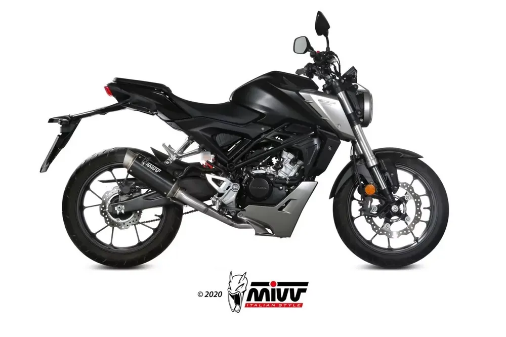 Abverkauf MIVV GPPro Edelstahl Schwarz Endschalldämpfer passend für Honda CB 125 R 18-20