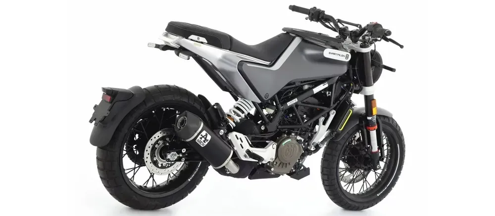 Arrow Indy Race Endschalldämpfer Aluminium Schwarz passend für Husqvarna Svartpilen/Vitpilen 125 Top-Preis