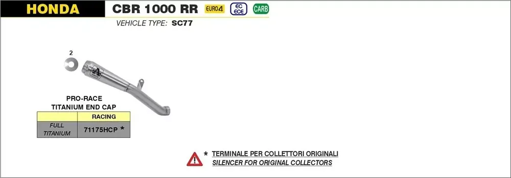 Arrow Works Titan Endschalldämpfer passend für Honda CBR 1000 RR 17-19 Mega-Angebot