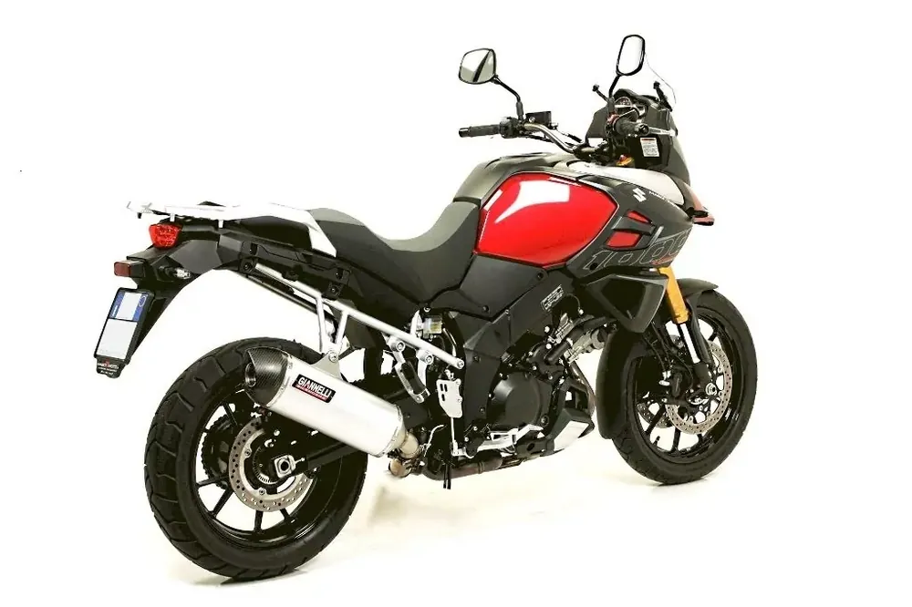 Geprüft Giannelli Maxi Oval Alu Endschalldämpfer passend für Suzuki DL 1000 V-Strom
