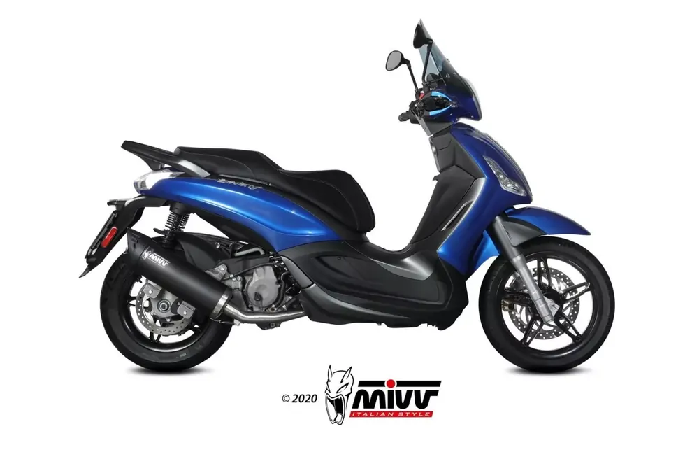 MIVV MOVER Edelstahl Endschalldämpfer passend für Piaggio Beverly 350 17-20 Markenprodukt