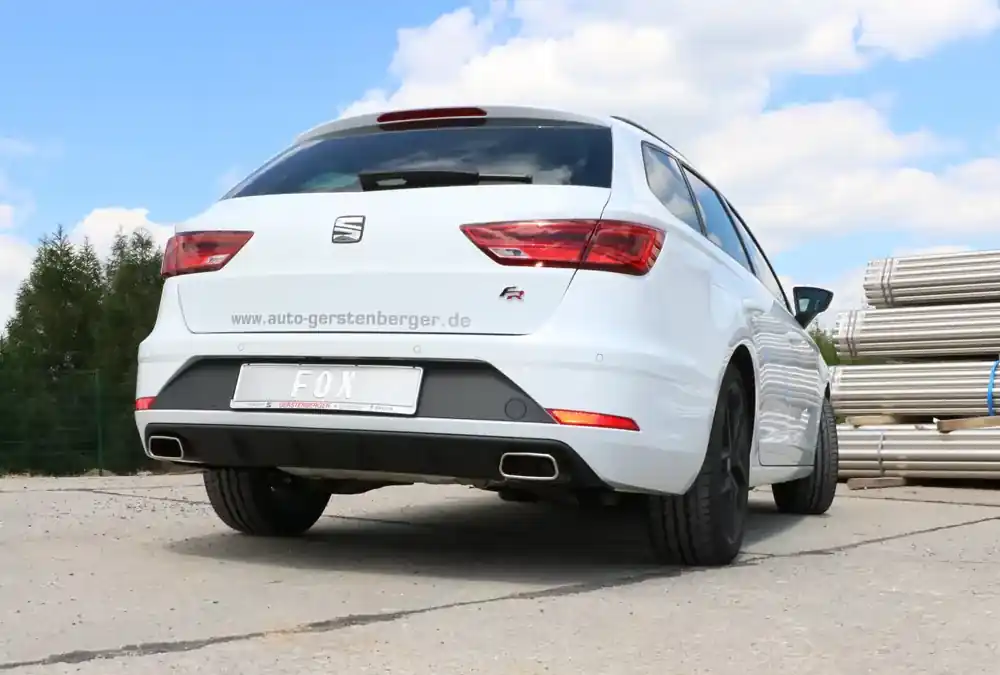 Finale Aktion FOX Endschalldämpfer passend für Seat Leon 5F ST (Starre Hinterachse, rechts/links, 145x65 Typ 59)