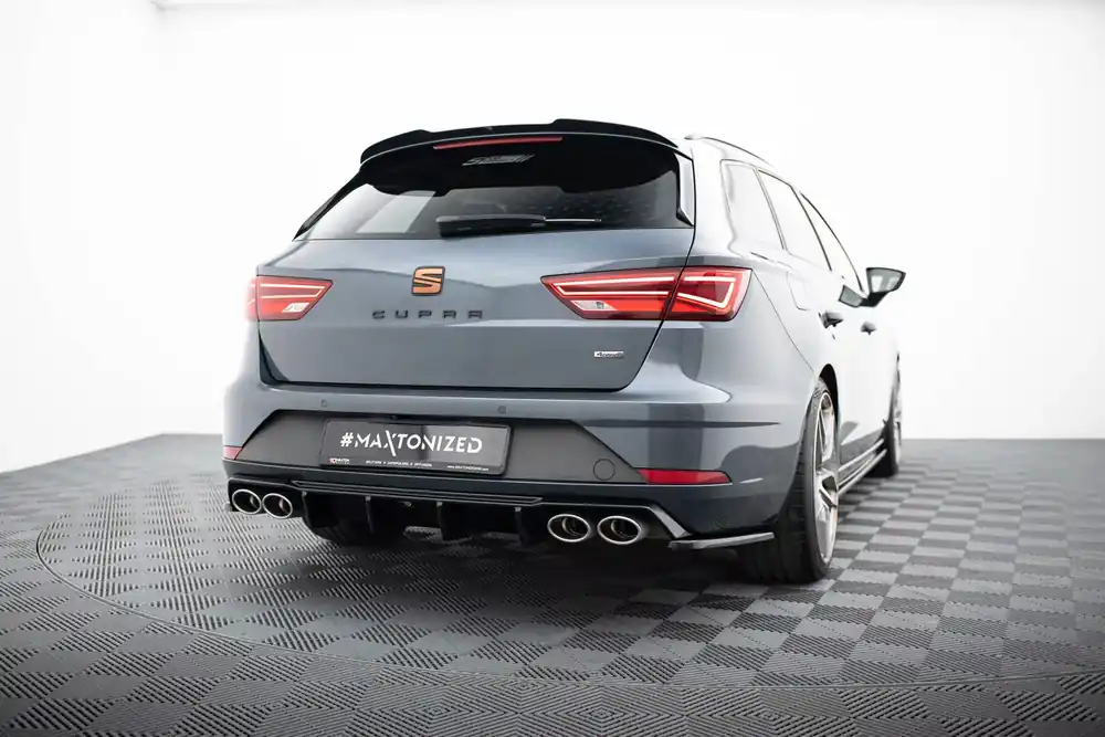 Billig Heck Ansatz Flaps Diffusor V.2 passend für Seat Leon Cupra Mk3 FL Sportstourer