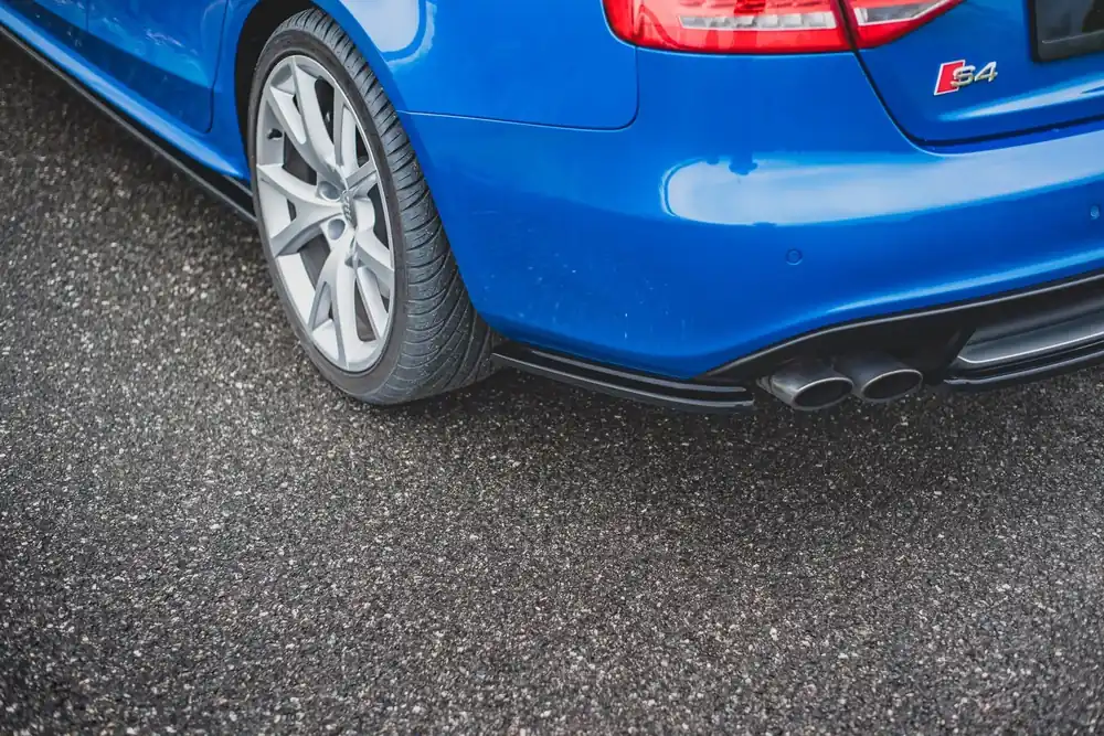 Heck Ansatz Flaps Diffusor passend für Audi S4 / A4 S-Line B8 Limousine Schneller Versand