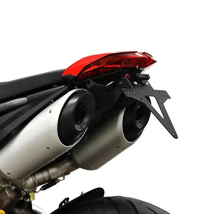 Rabatt Kennzeichenhalter-Set passend für Ducati Hypermotard 950 19-20 verstellbar inkl. Reflektor und LED-Beleuchtung