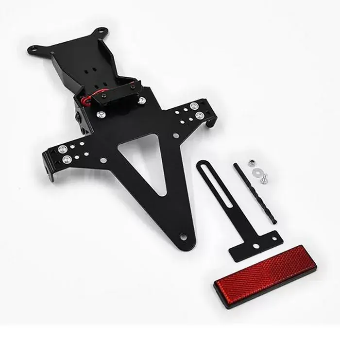 Kennzeichenhalter-Set passend für Ducati Hypermotard 821 / 939 / SP verstellbar inklusive Reflektor Neue Ware