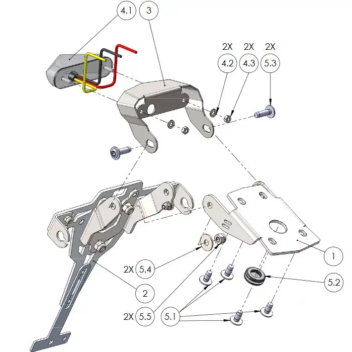 Kennzeichenhalter-Set passend für KTM 790/890 R Duke 18-20 mit LED-Rücklicht Top-Angebot