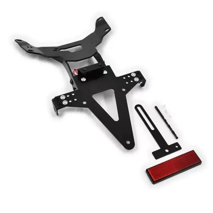 Kennzeichenhalter-Set passend für Ducati Monster 1200/S 14-16 verstellbar inklusive Reflektor und LED-Beleuchtung Neu