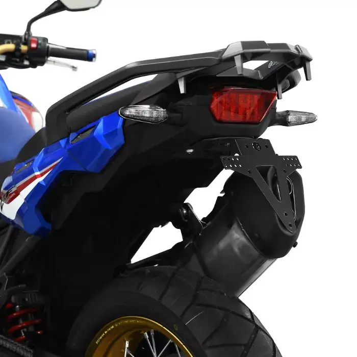 Kennzeichenhalter passend für Honda CRF1000L Africa Twin 18-19, verstellbar, schwarz, inkl. Reflektorhalter Direkt Vom Hersteller