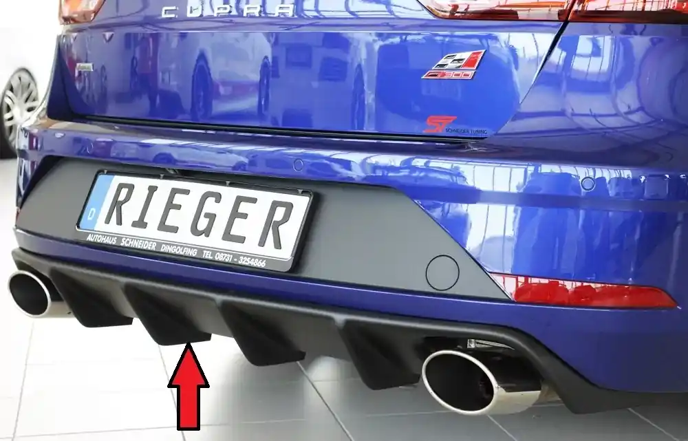 Rieger Heckeinsatz passend für Seat Leon Cupra (5F) ST/Kombi ab Facelift 2017 Preis Gesenkt