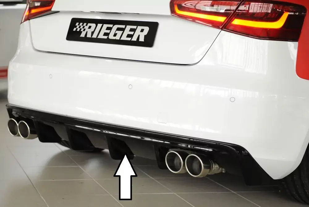 Sofort Bestellen Rieger Heckeinsatz passend für Audi A3 (8V) 3-tür. (Schrägheck 8V1) 07.12–08.16