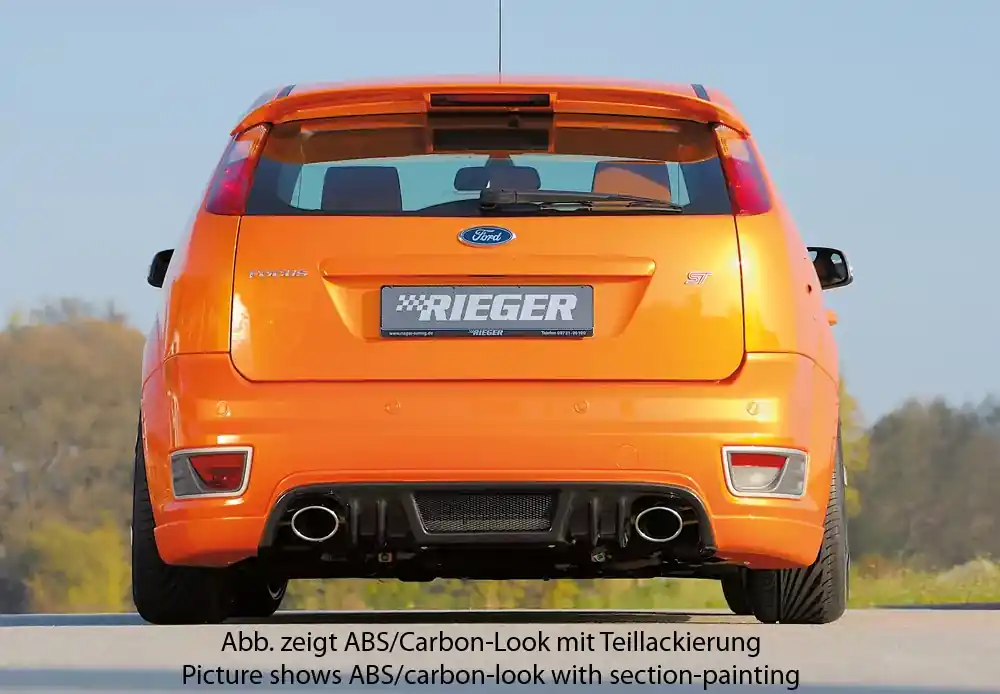 Günstig Rieger Heckansatz passend für Ford Focus 2 ST 3-türig (10/05–01/08)