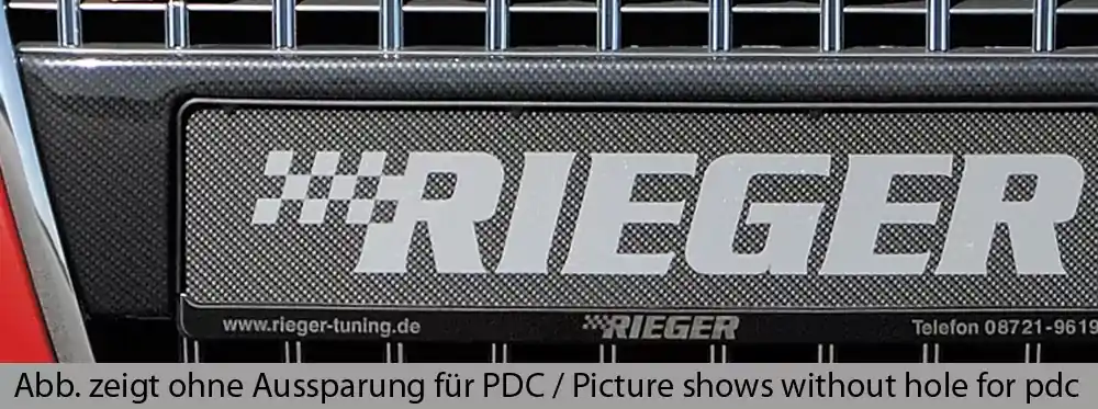 Rieger Kennzeichenauflage ABS passend für Audi A4 (8H) Cabrio 04/2002–12/2005 Nur Heute
