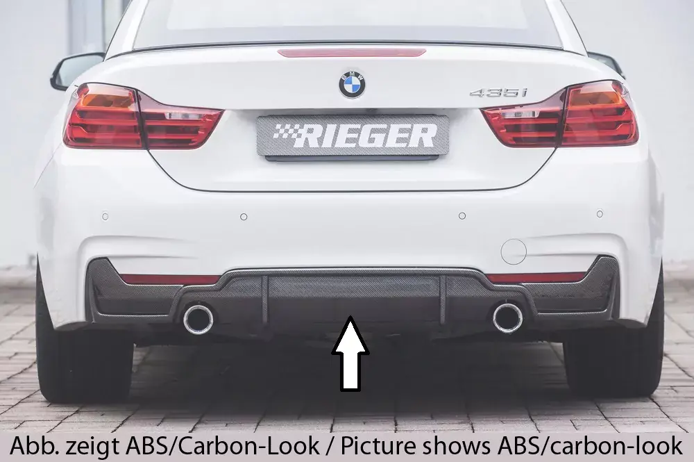 Markenprodukt Rieger Heckeinsatz passend für BMW 4er F33 Cabrio (nur 435i/440i, M-Paket)