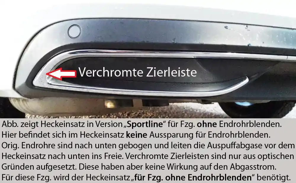 Rieger Heckeinsatz passend für Skoda Superb III (3T/3V) Limousine 03/15-10/18 Rabatt