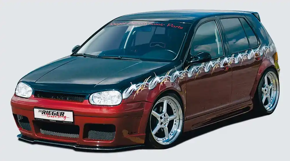 Markenware Rieger Spoilerstoßstange RS-Four-Look passend für VW Golf 4 3-türig (10/1997–2003)