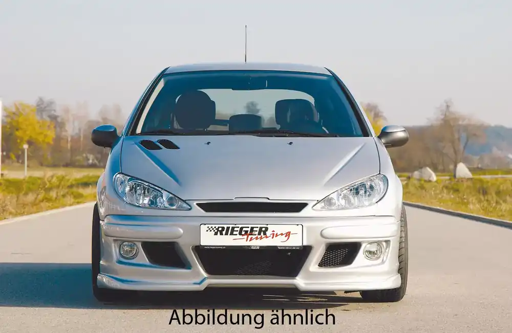 Neu Im Sortiment Rieger Spoilerstoßstange passend für Peugeot 206 Cabrio CC 09.98-05.06