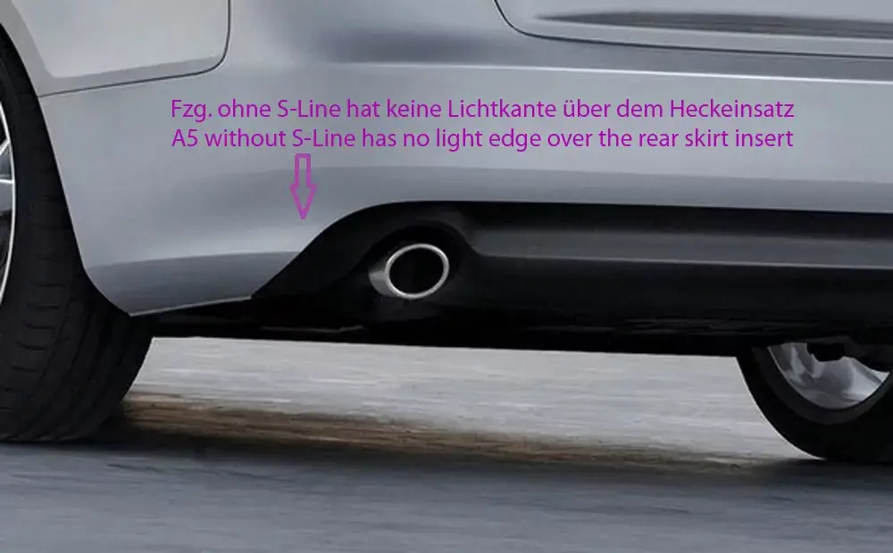 Rieger Heckeinsatz passend für Audi A5 S5 (B8/B81) Coupé 06.07–07.11 Jetzt Kaufen