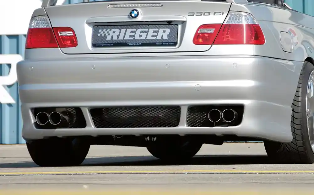 Abverkauf Rieger Heckschürze passend für BMW 3er E46 Limousine ab Facelift 02/2002