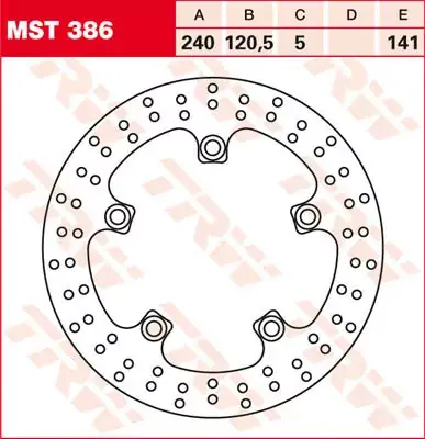 Super-Preis TRW Bremsscheibe starr MST386 passend für Suzuki GSR 600, Bandit 650, GSX 650 F