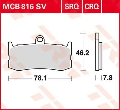 Meistverkauft TRW Lucas Racingbelag MCB816SRQ SRQ High Performance