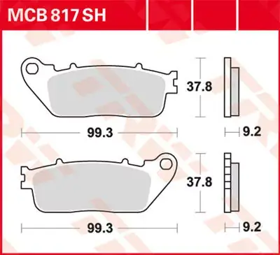 TRW Scheibenbremsbeläge MCB817SH passend für Honda Modelle Echt