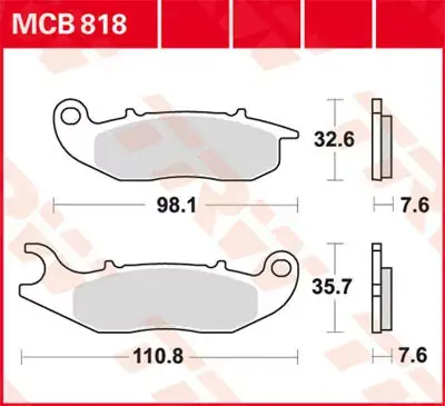 Scheibenbremsbeläge MCB818 passend für Derbi und Honda Geprüft
