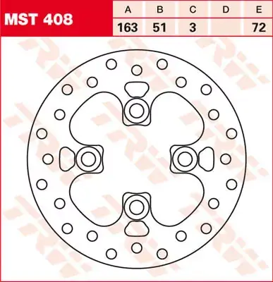 Rabatt TRW Bremsscheibe starr MST408 passend für Kawasaki KFX