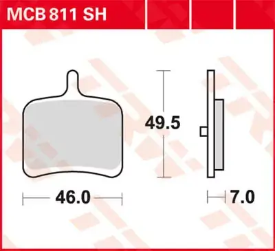 TRW Scheibenbremsbeläge MCB811SH passend für Buell Nur Heute