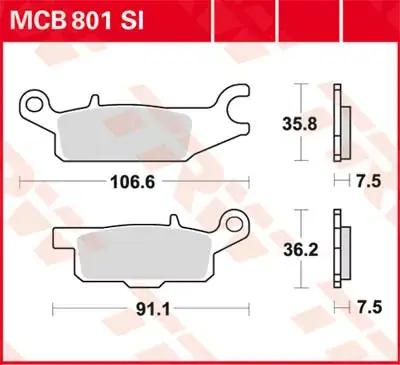 TRW Scheibenbremsbeläge MCB801SI passend für Yamaha Sofort Bestellen