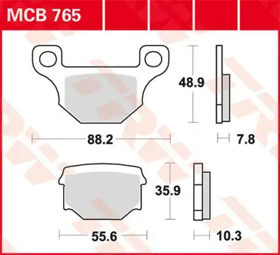 TRW Scheibenbremsbeläge MCB765 passend für Aprilia, Derbi, Peugeot Solange Der Vorrat Reicht