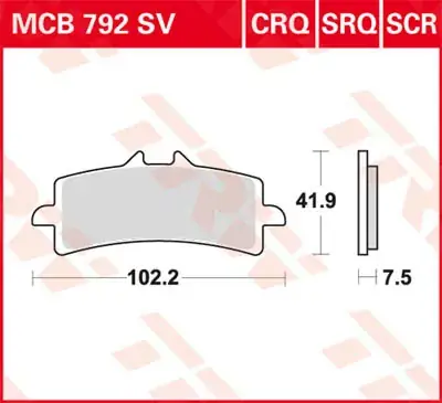Expressversand Scheibenbremsbeläge MCB792SV passend für Aprilia, BMW, Ducati