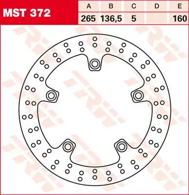 TRW Bremsscheibe starr MST372 passend für BMW Modelle Echt